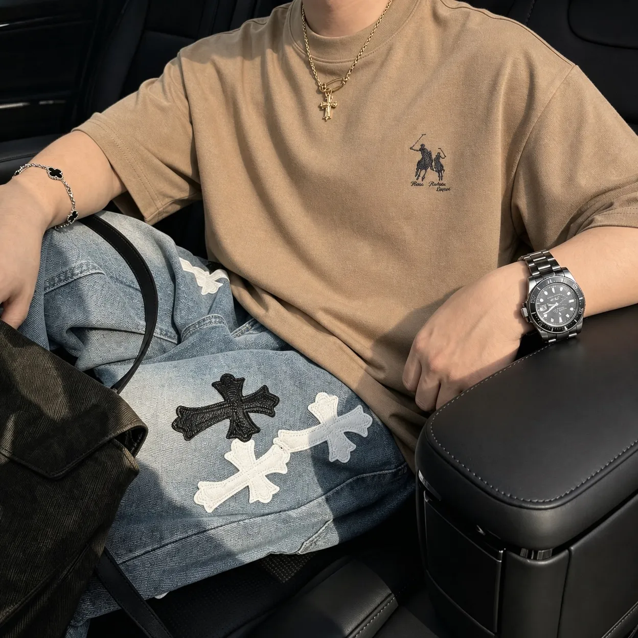 Ralph*Lauren* Hot Sale · g 《 》 tee ， Same Style ， : Black White Coffee Brown Size：S（90-130 ） M（125-150 ） L（135-165 ） XL（160-190 ） XXL（185 ）